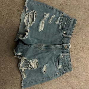 Urban planet ripped light blue jeans shorts size 01.